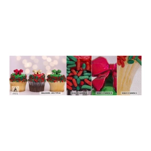 Mostră tapet Premium Sand - Dulciuri la gât - Gastronomie, Cookie-uri, Briose colorate - 100x30 cm