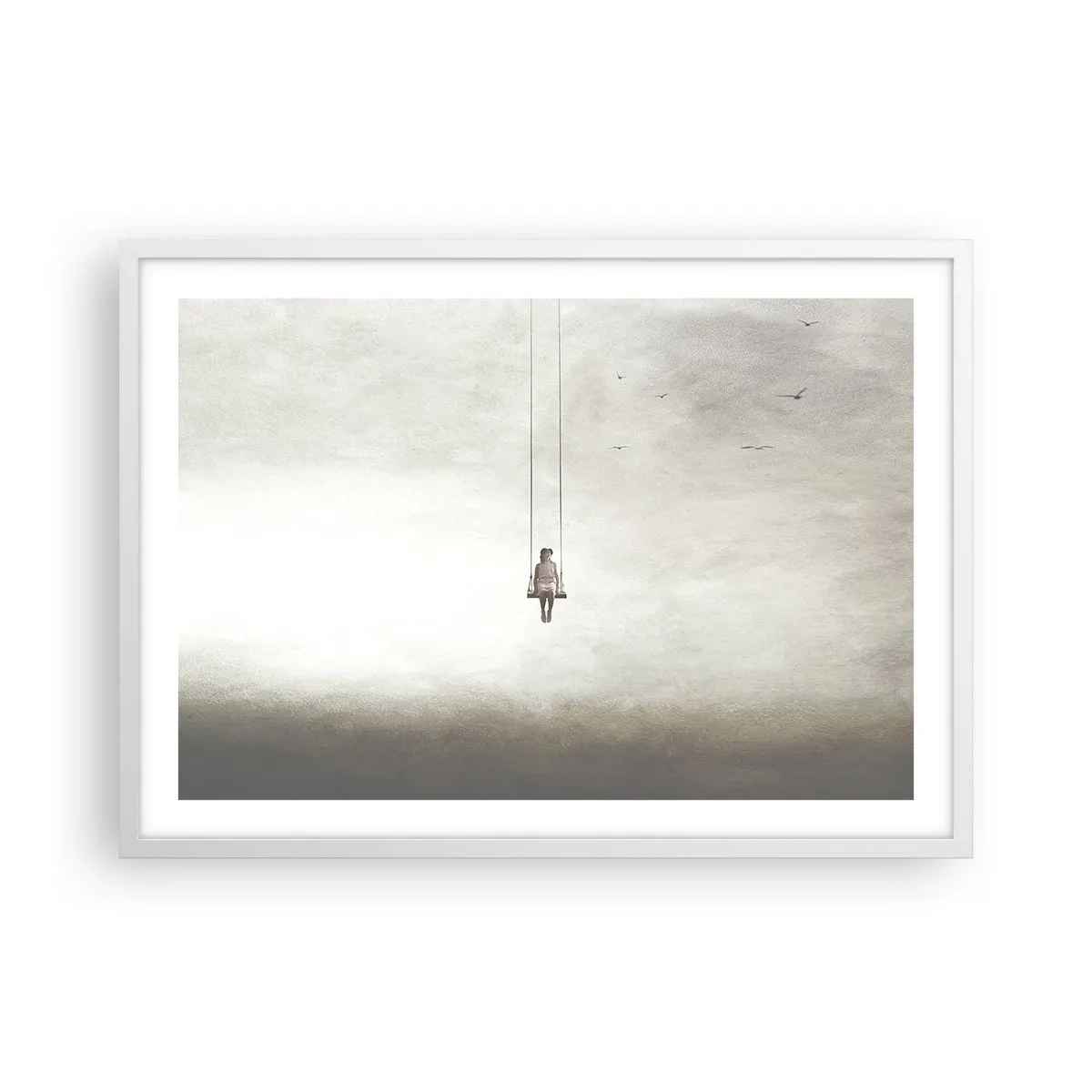 Poster în ramă albă - Copilul din noi - 70x50 cm