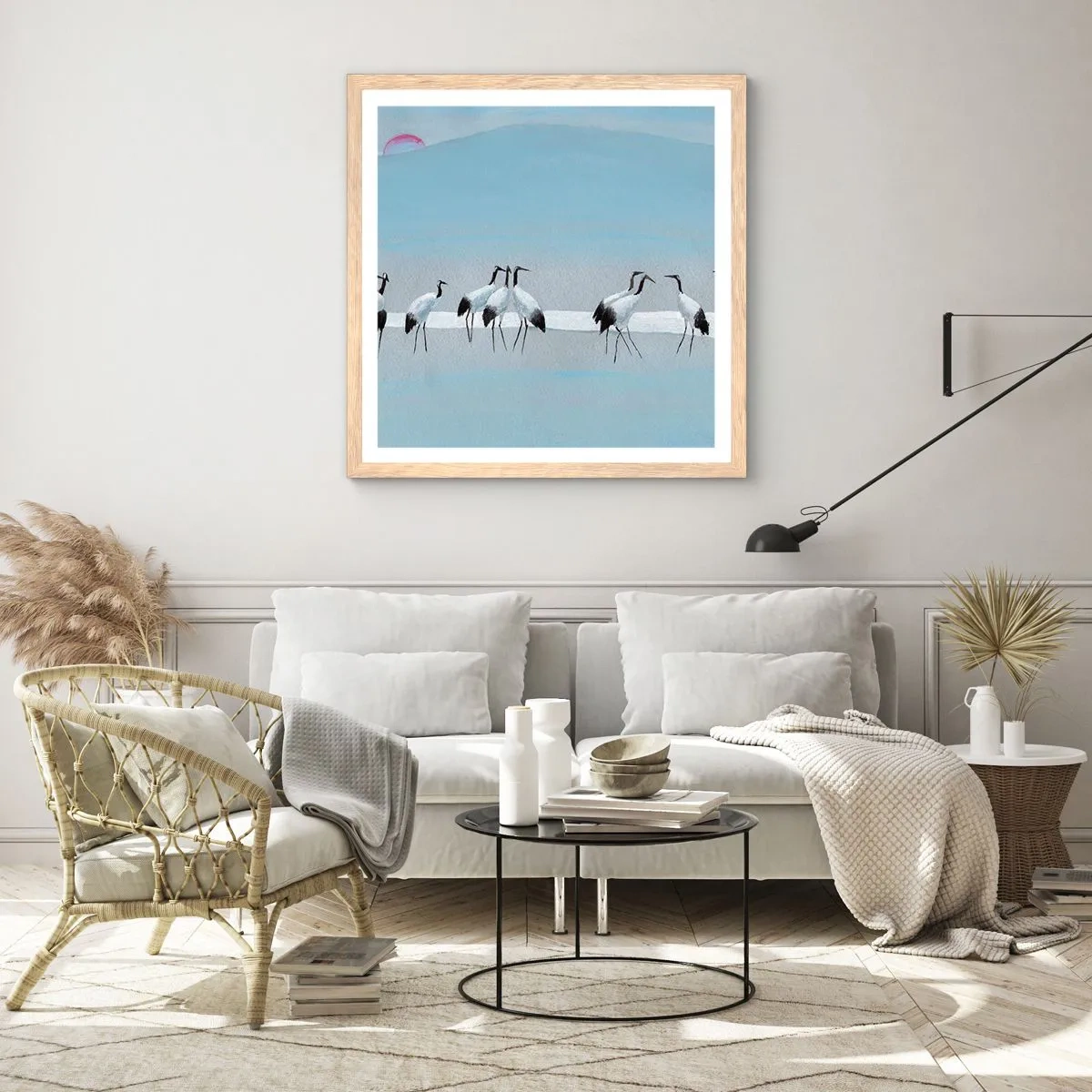 Poster în ramă de stejar deschis - După o zi fierbinte - 40x40 cm