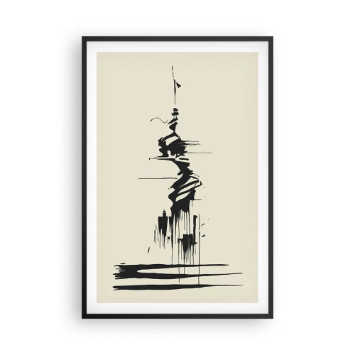 Poster în ramă neagră - Abstracție pripită - 61x91 cm