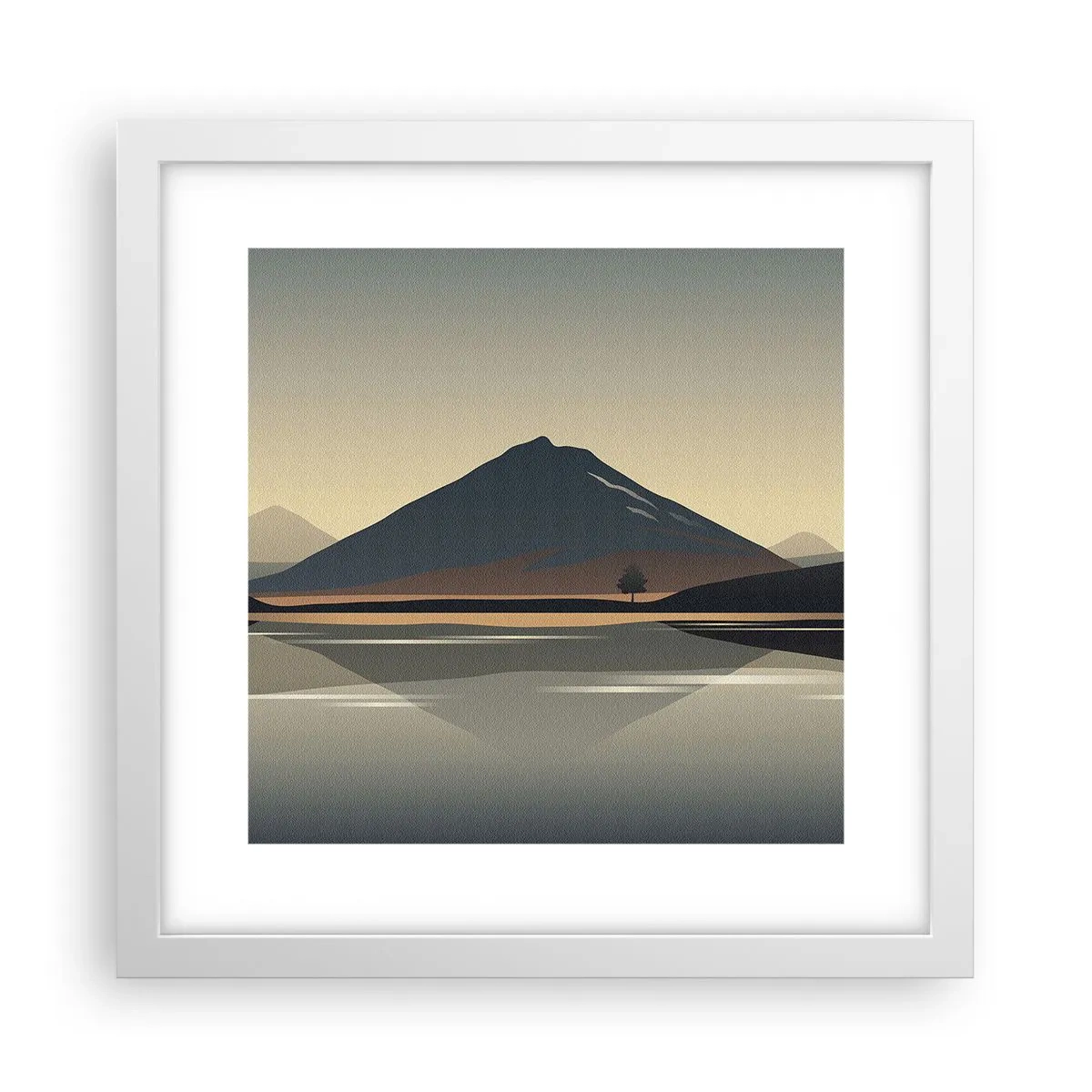 Poster în ramă albă - În oglindă - 30x30 cm