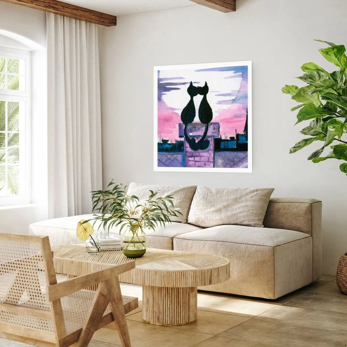 Poster - Rendez-vous sub lună - 60x60 cm