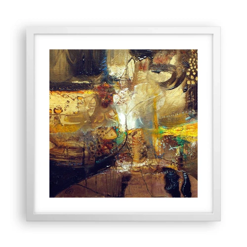 Poster în ramă albă - Rece, călduț, fierbinte - 40x40 cm