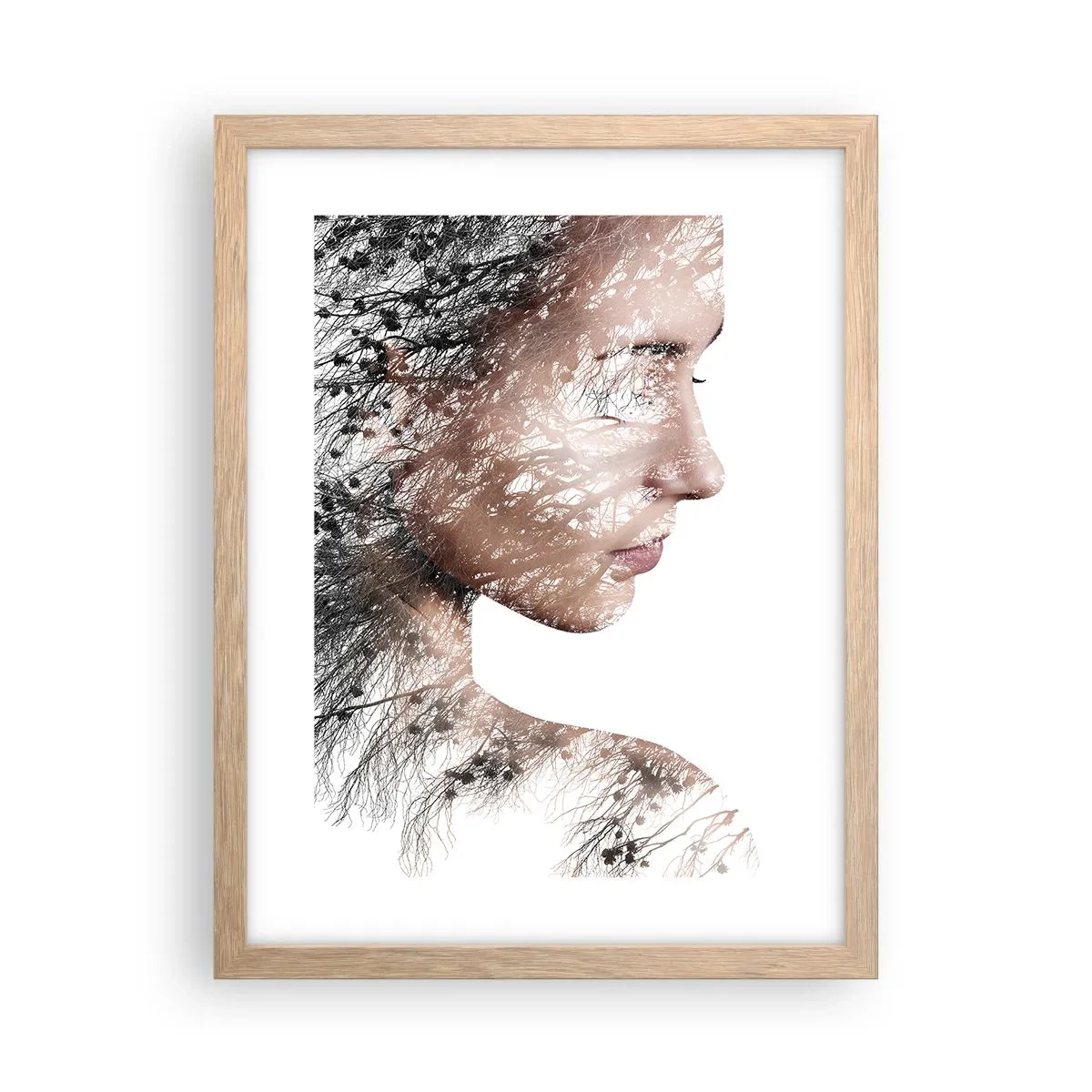 Poster în ramă de stejar deschis - Spiritul pădurii - 30x40 cm