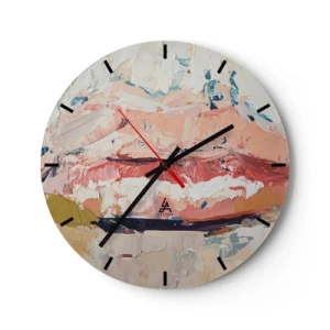 Ceas de perete - Ceas pe sticlă - Trezește simțurile - 40x40 cm