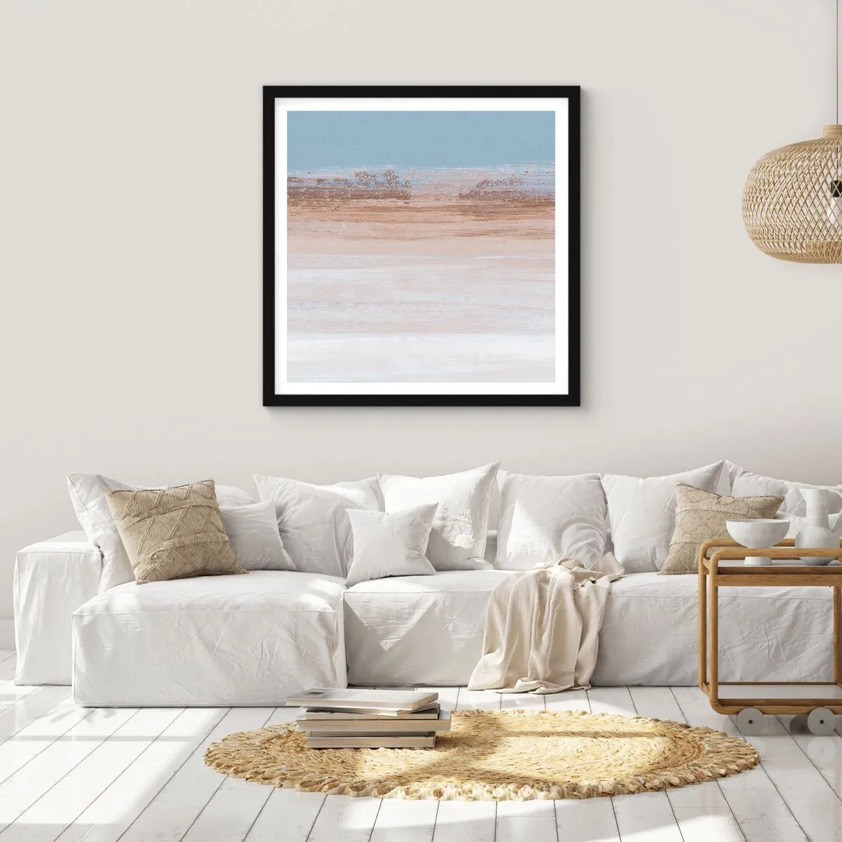 Poster în ramă neagră - Un peisaj ambiguu - 40x40 cm