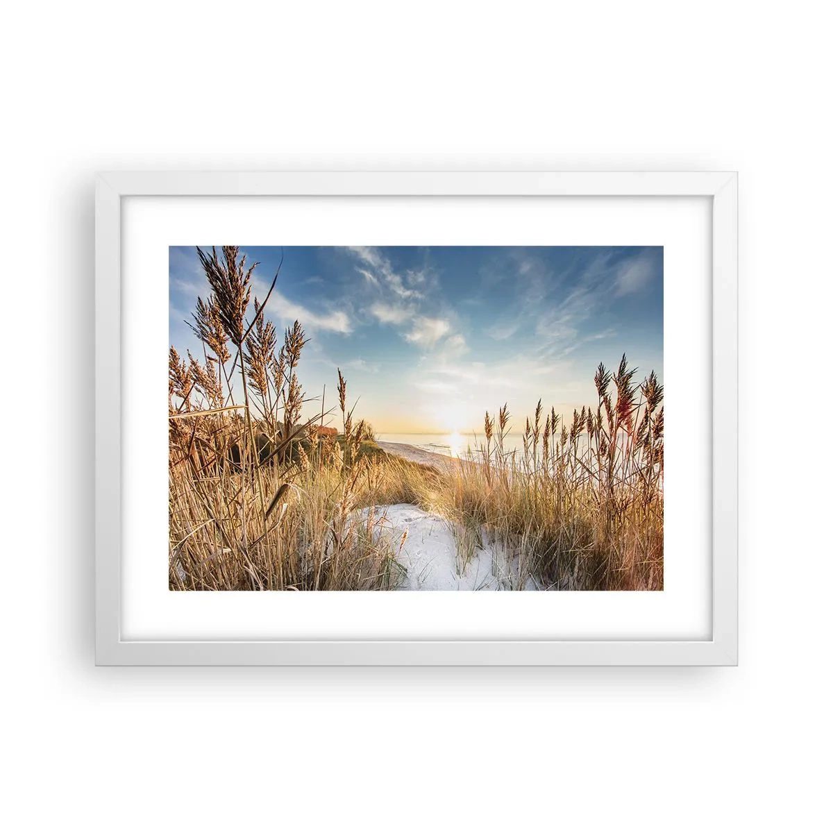Poster în ramă albă - Plaja de nord - 40x30 cm