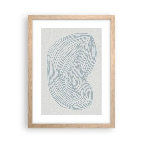 Poster în ramă de stejar deschis - Zâmbet de picături - 30x40 cm