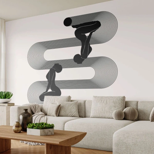 Tapet Premium Sand - Simetrie senzuală - femei, Linii, Meditaţie - 100x70 cm