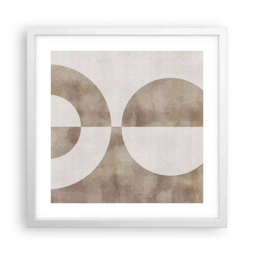 Poster în ramă albă - Similitudini și diferențe - 40x40 cm