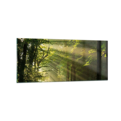 Tablou pe sticlă - Moment de pădure - 120x50 cm