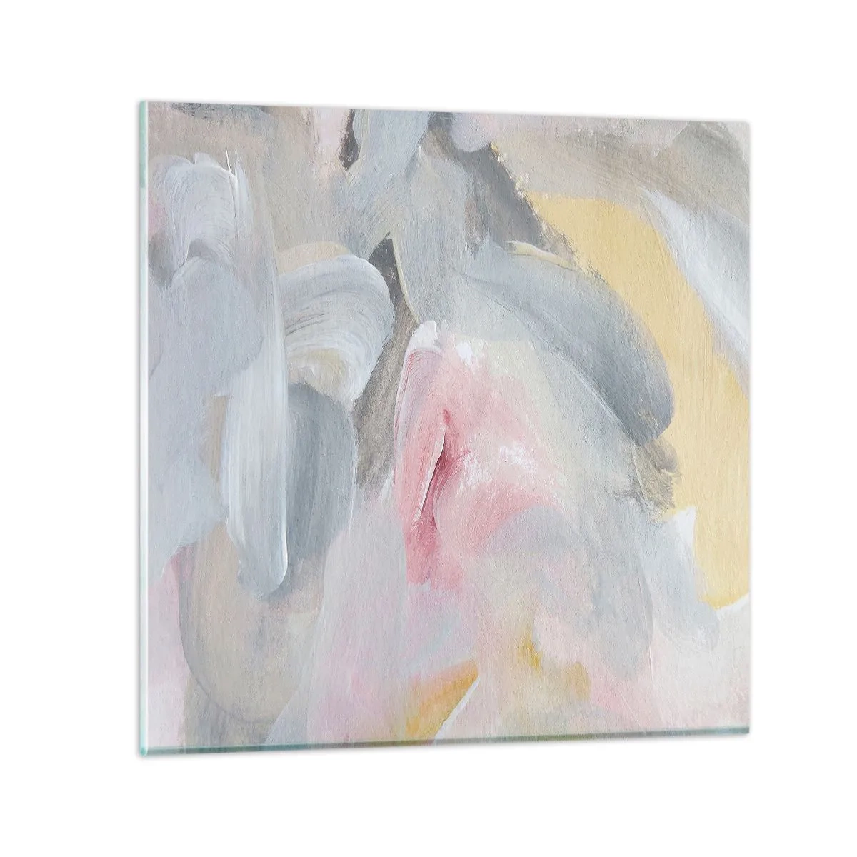 Tablou pe sticlă - Într-o lume de pastel - 40x40 cm