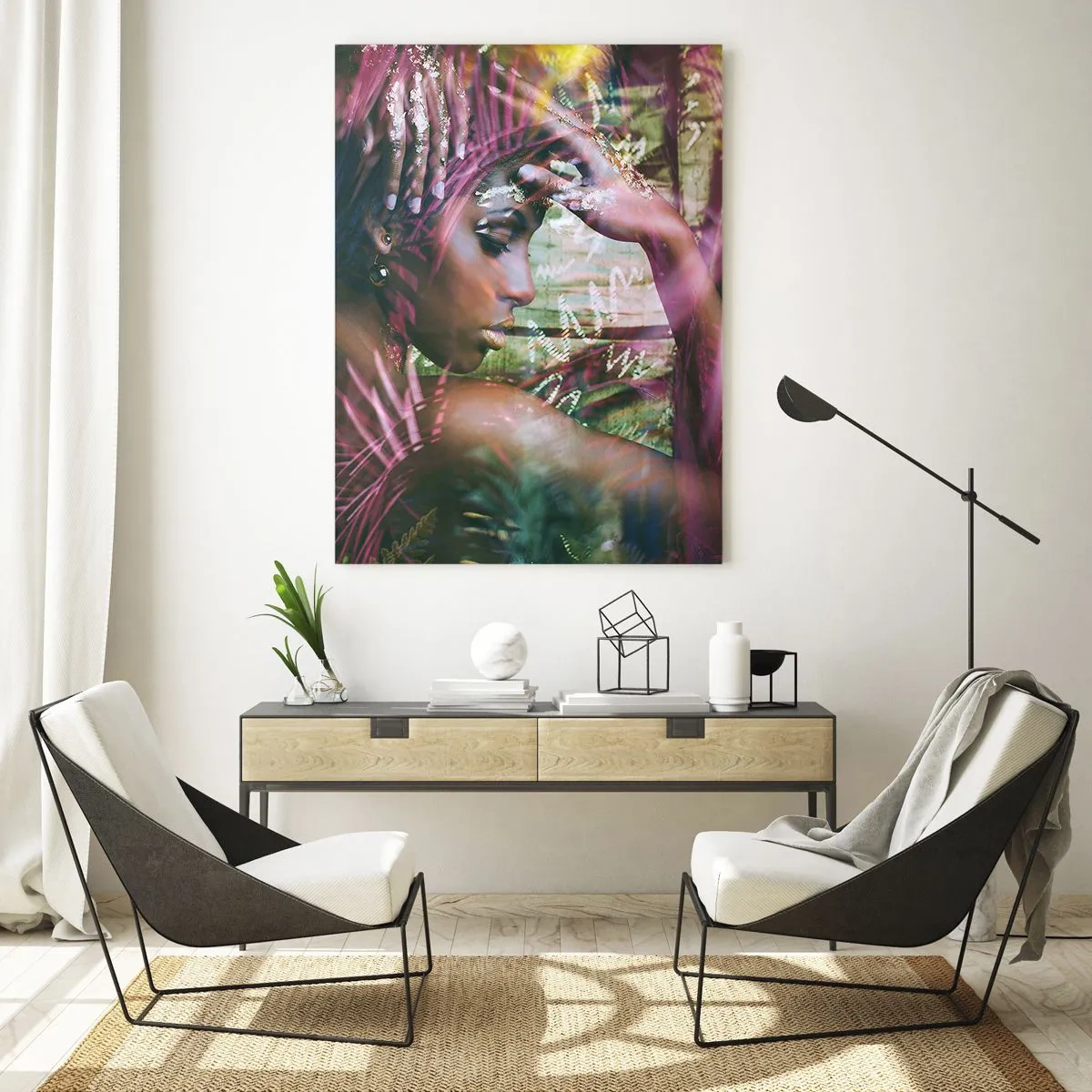 Tablou pe sticlă - Mama Natură în junglă - 50x70 cm