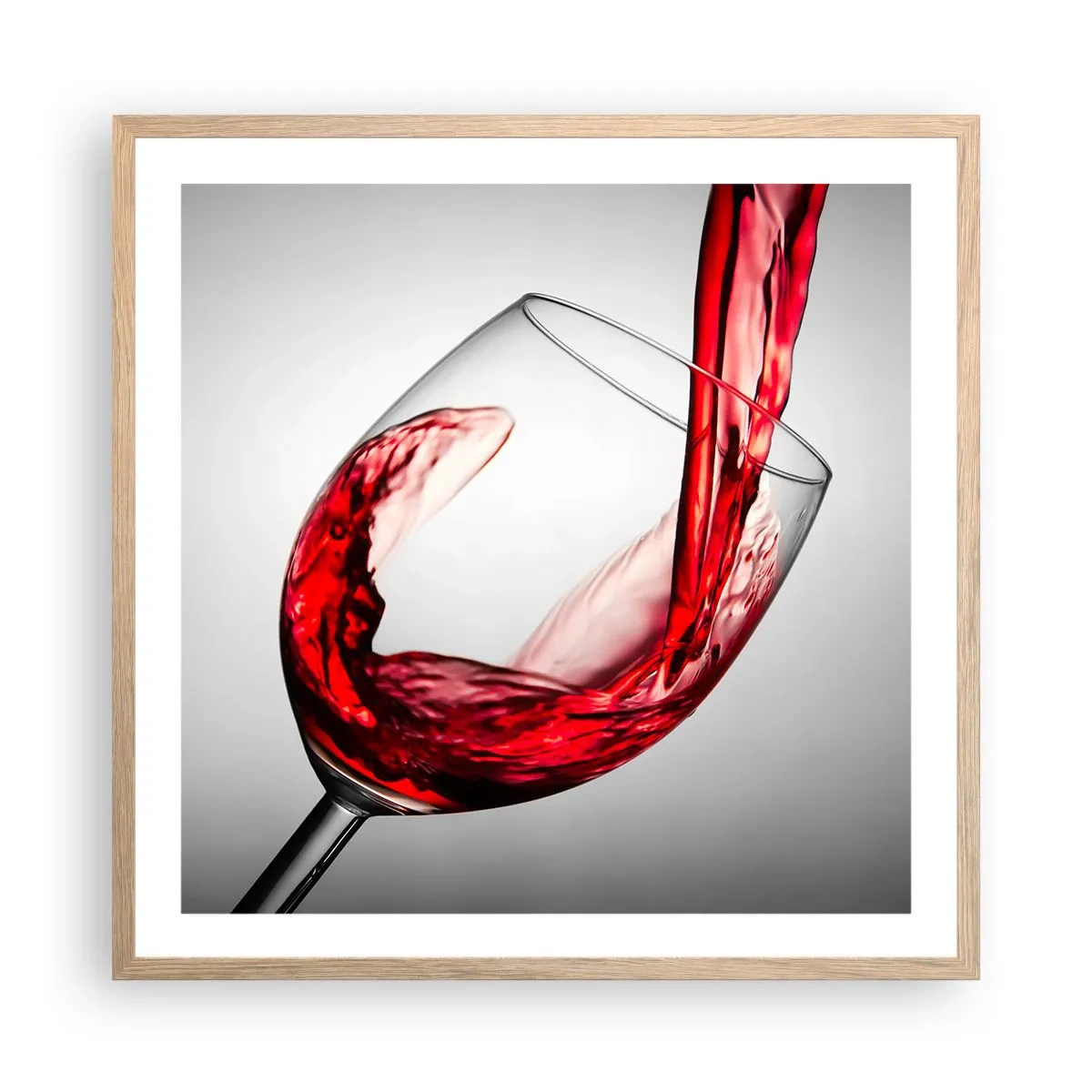 Poster în ramă de stejar deschis - Culoare - mișcare - sunet - 60x60 cm