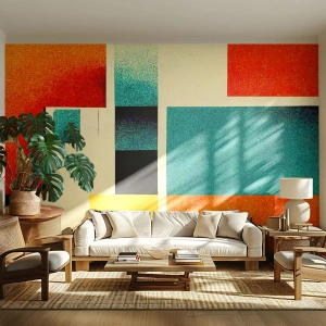 Tapet Autoadeziv Deluxe Sticker - Abstracție geometrică - energie bună - Pătrate, În vârstă, Bucată - 100x70 cm
