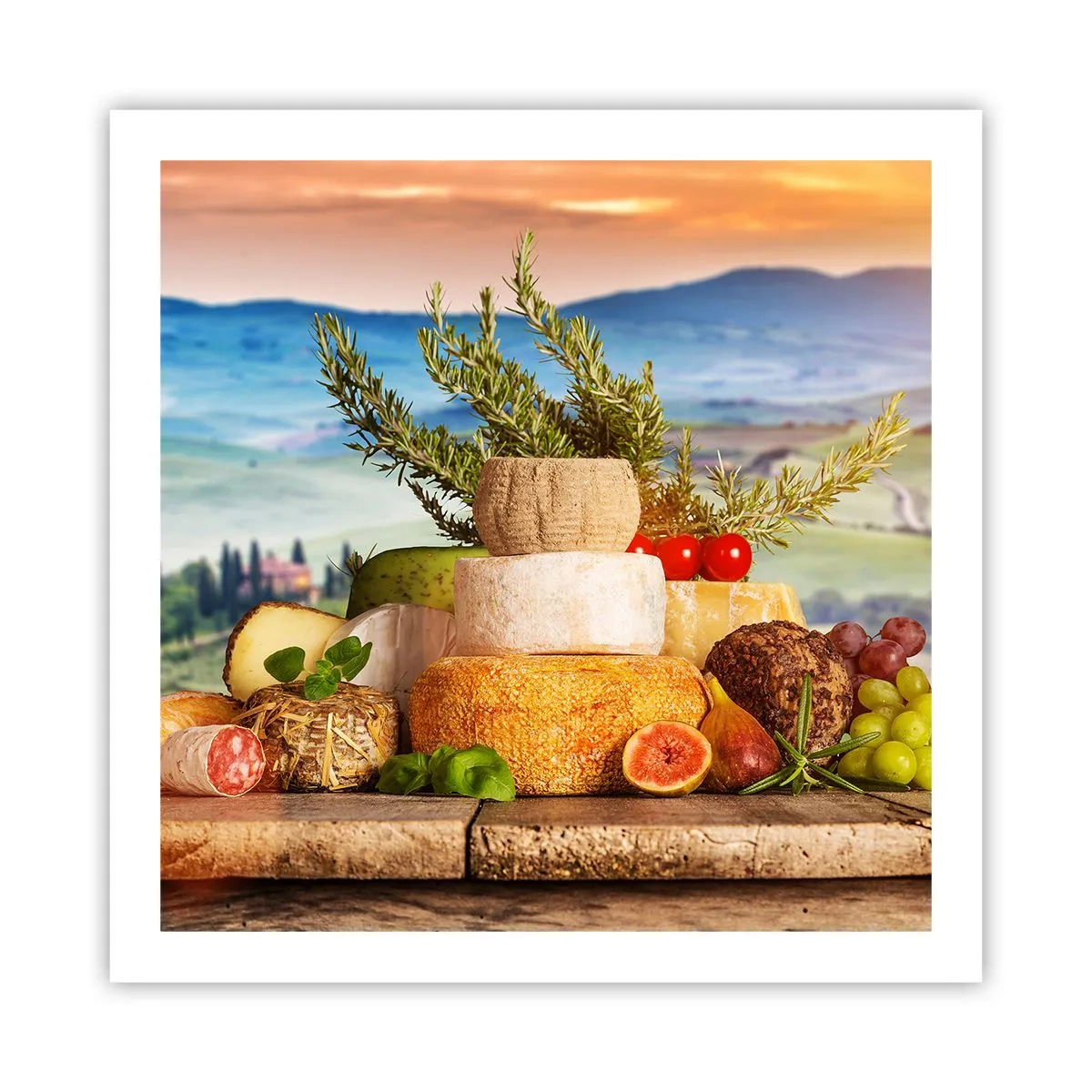 Poster - Bucurie de viață în stil italian - 60x60 cm