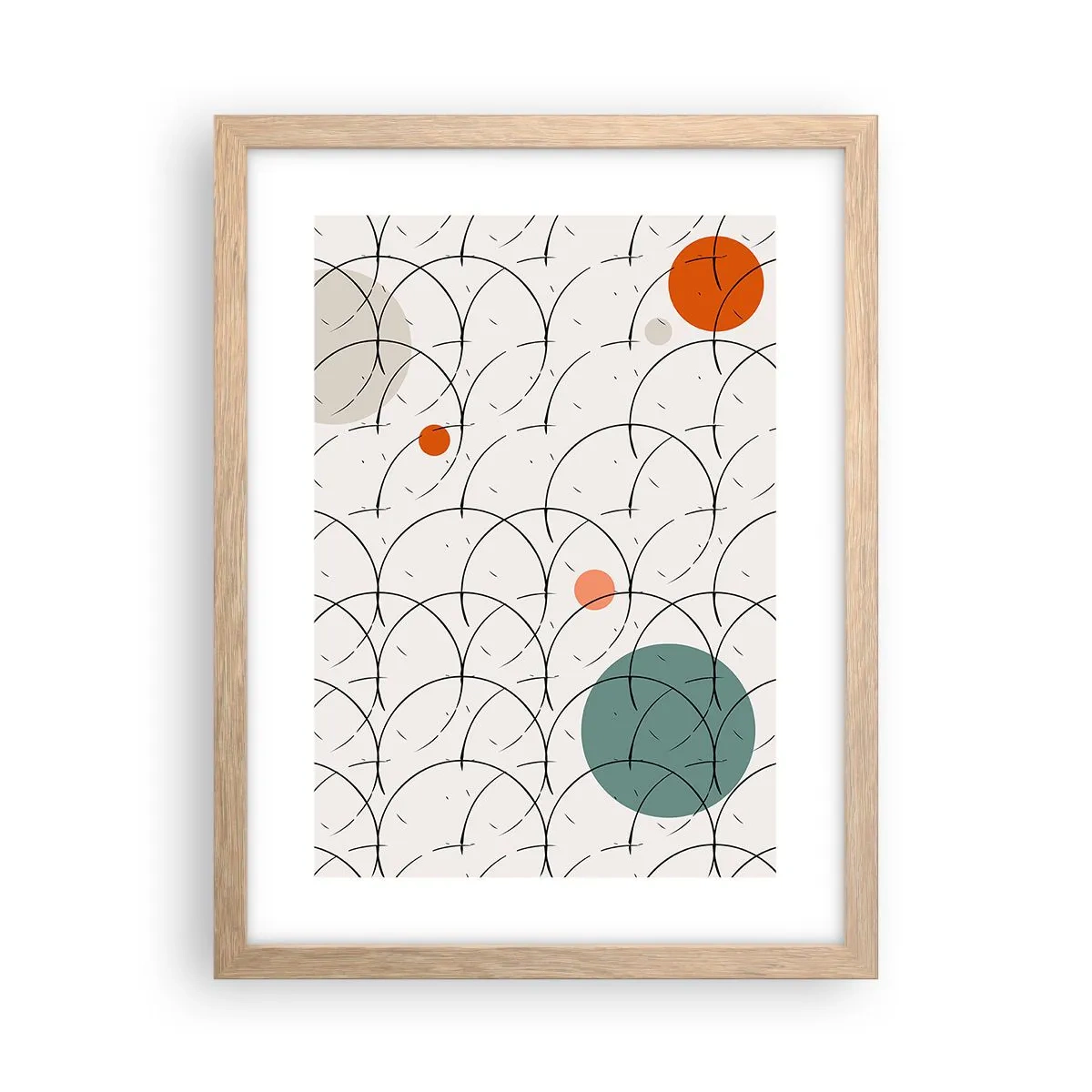 Poster în ramă de stejar deschis - În spiritul pop-art - 30x40 cm