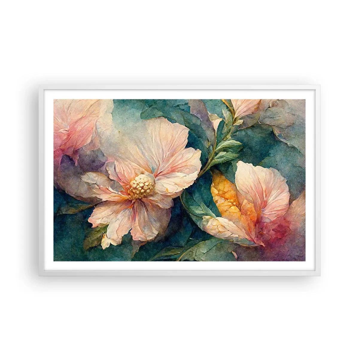 Poster în ramă albă - Subtilitate pură - 91x61 cm