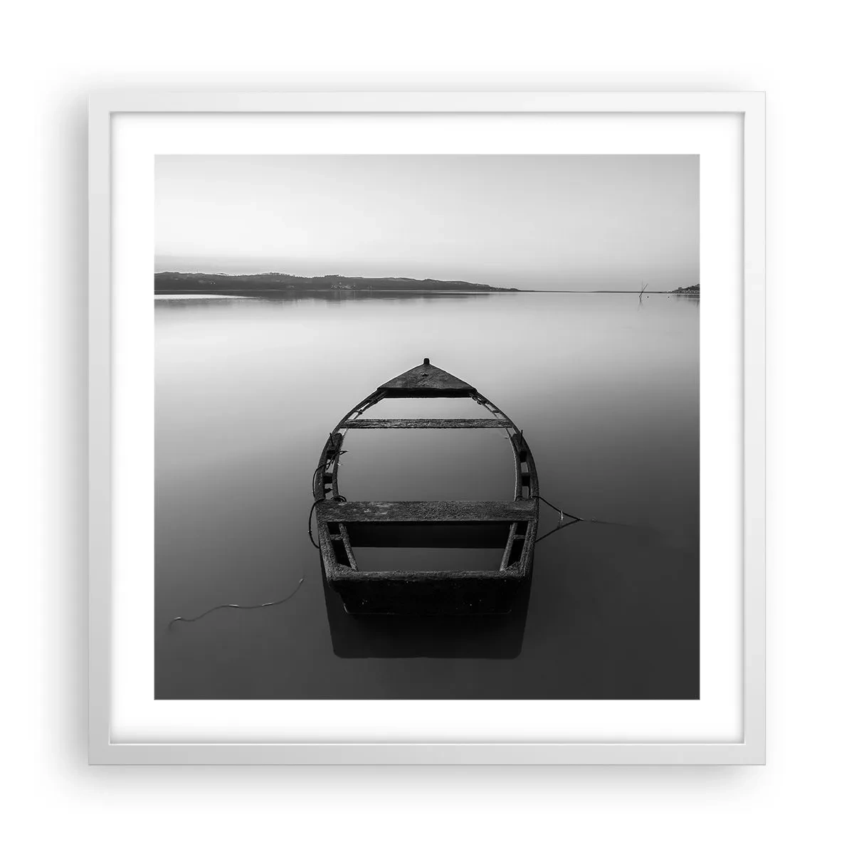 Poster în ramă albă - Dor și melancolie - 50x50 cm