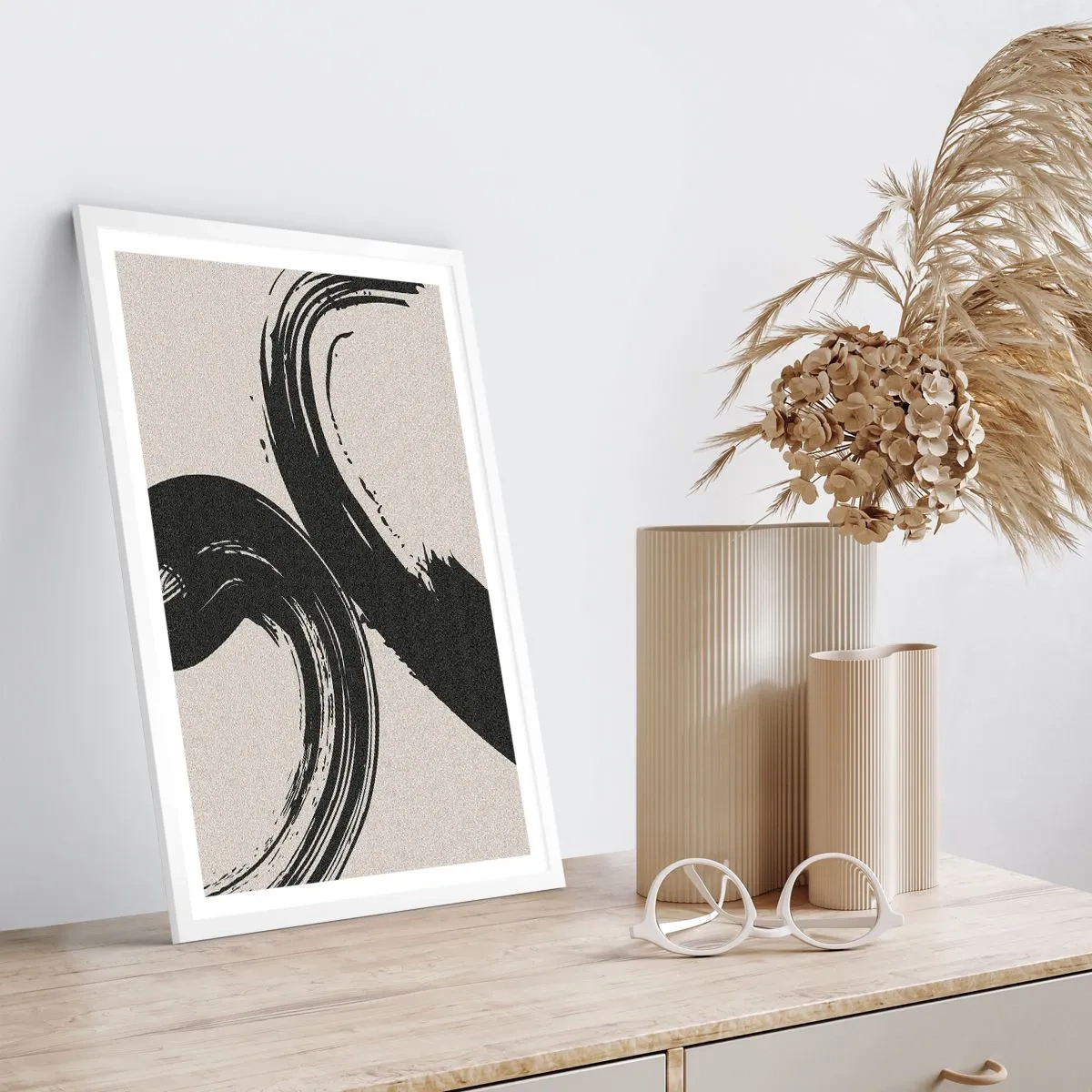 Poster în ramă albă - Tare și circular - 30x40 cm