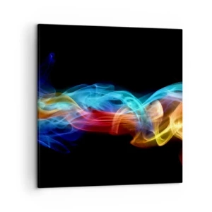 Tablou pe pânză - Dansul curcubeului în brumă - 50x50 cm