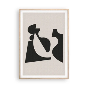 Poster în ramă de stejar deschis - Pentru autoasamblare - 70x100 cm