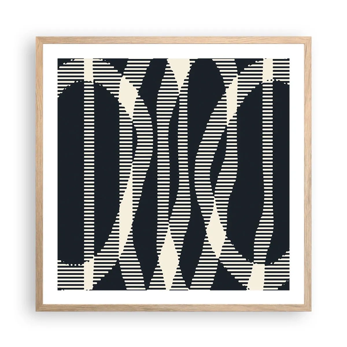 Poster în ramă de stejar deschis - Încercare de străpungere a întunericului - 60x60 cm