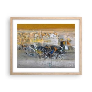 Poster în ramă de stejar deschis - Totul va fi bine - 50x40 cm