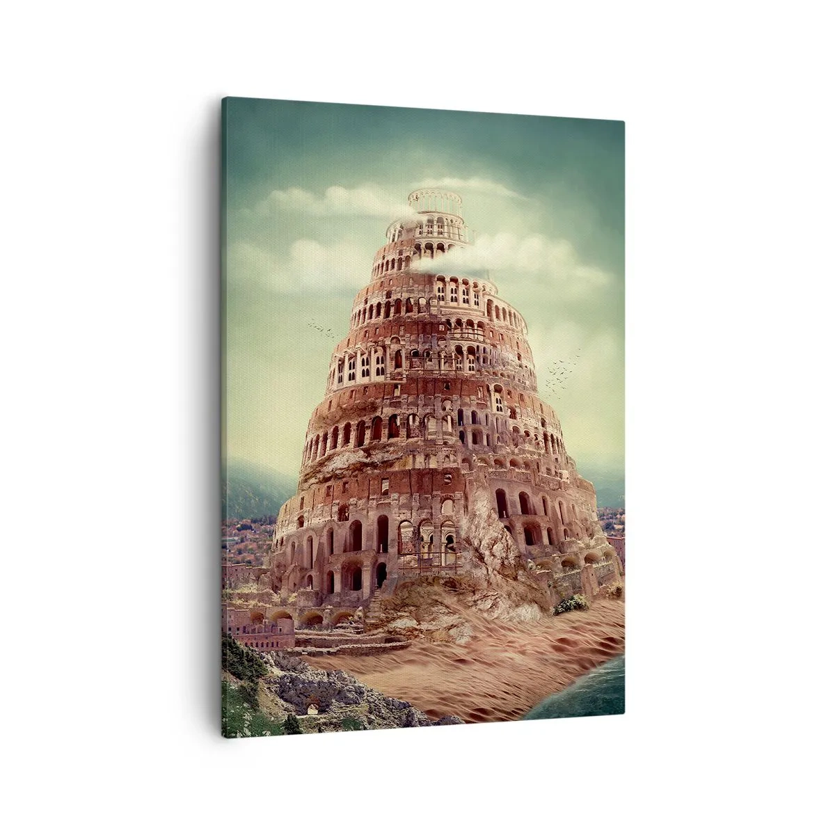 Tablou pe pânză - Turnul Babel - 50x70 cm