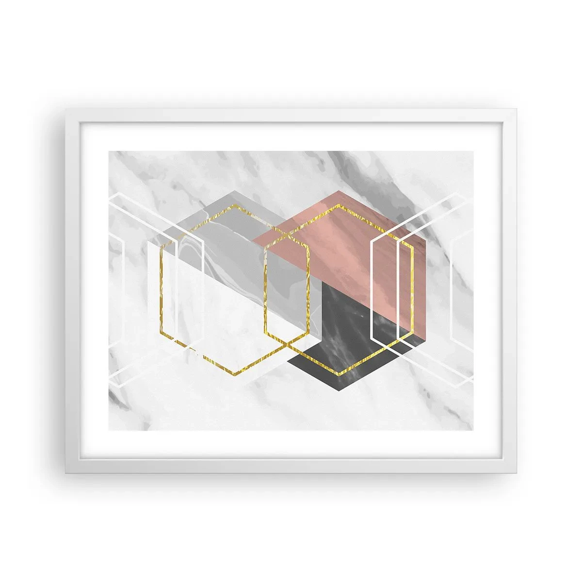 Poster în ramă albă - Compoziția lanțului - 50x40 cm