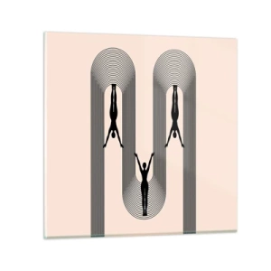 Tablou pe sticlă - Cu susul în jos - 40x40 cm