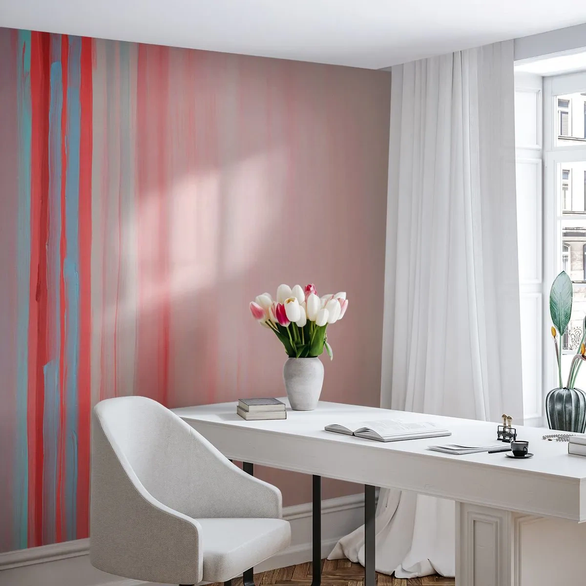 Tapet Standard Eco - Abstracție în zori - Pastel, Minimalist, Bucată - 150x105 cm