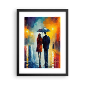 Poster în ramă neagră - Împreună - o noapte plină de culoare - 30x40 cm