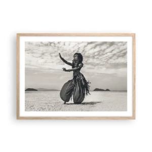 Poster în ramă de stejar deschis - Dansul insulelor sudice - 70x50 cm