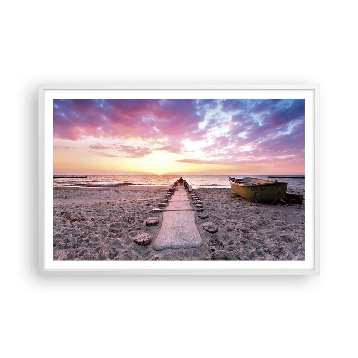 Poster în ramă albă - Un moment de experiență profundă - 91x61 cm