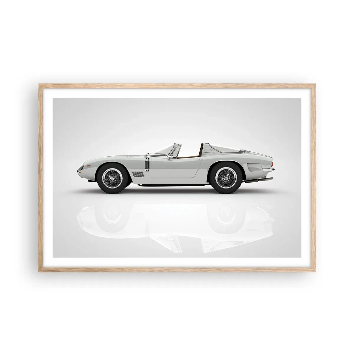 Poster în ramă de stejar deschis - Promisiunea distracției - 91x61 cm