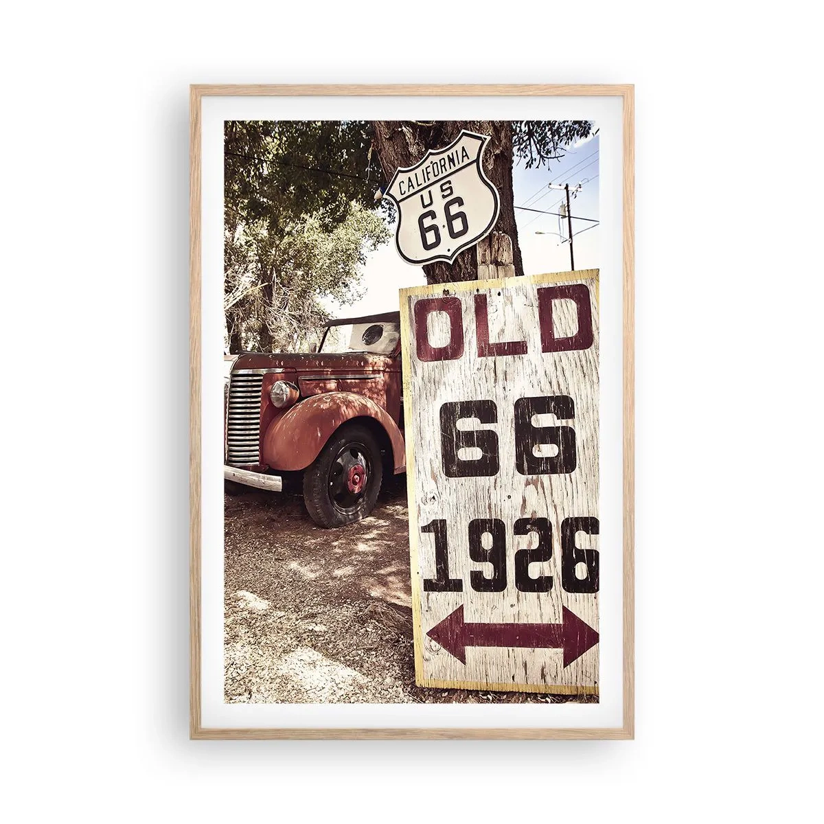 Poster în ramă de stejar deschis - O legendă provincială americană - 61x91 cm