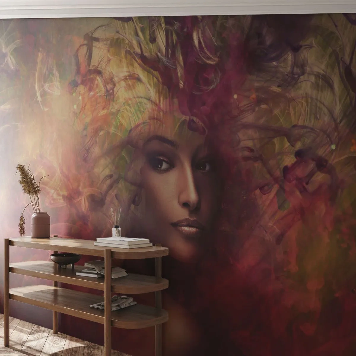 Tapet Premium Canvas - Iată-mă! - Femeie, Chipul de femeie, Corp - 250x175 cm