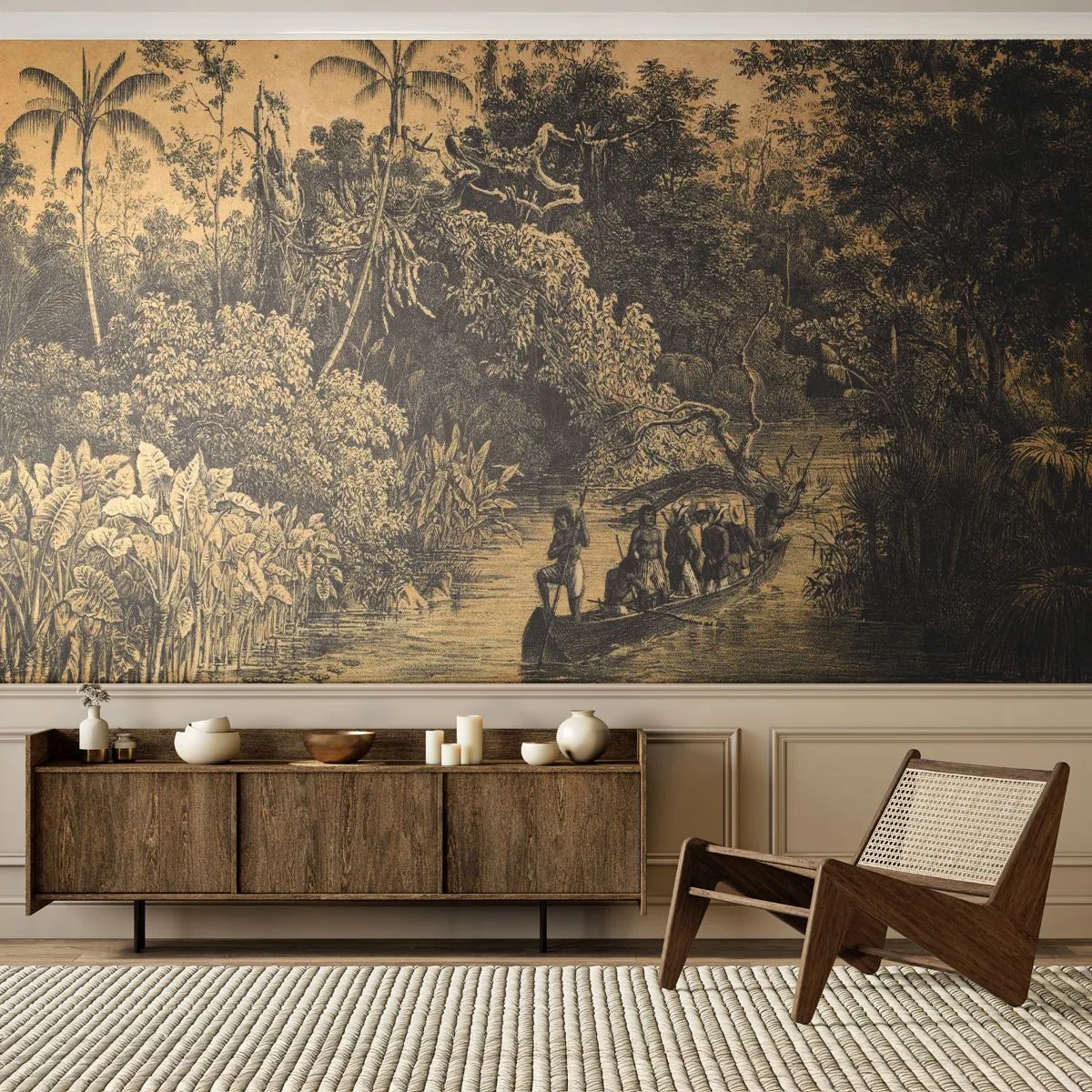 Tapet Autoadeziv Deluxe Sticker - Călătorie la sursă - Junglă, Amazonia, Tropicele - 450x315 cm