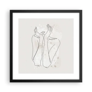 Poster în ramă neagră - Un moment pentru vis - 40x40 cm