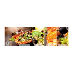 Mostră de Tapet Standard Eco - Din ingredient teluric - Gastronomie, Pizza, Italia - 100x30 cm