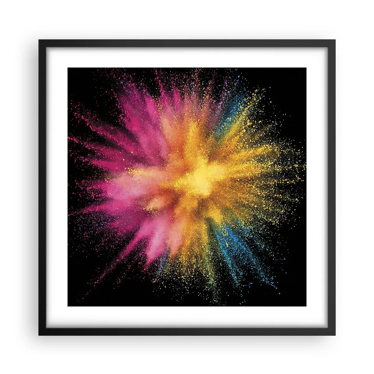 Poster în ramă neagră - Nașterea culorii  - 50x50 cm