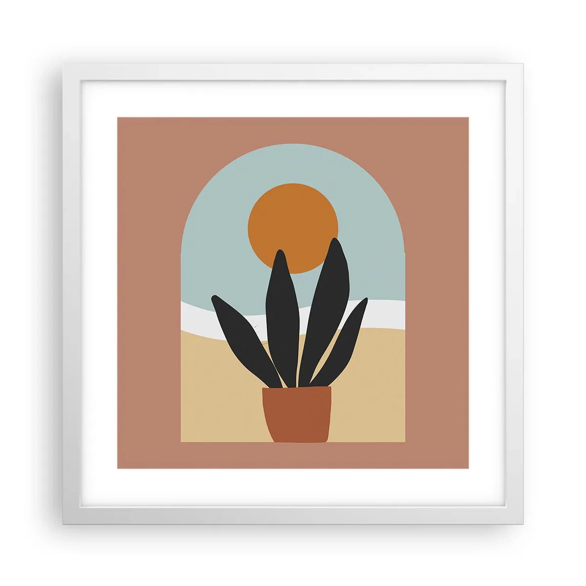 Poster în ramă albă - Bucurii mici - 40x40 cm