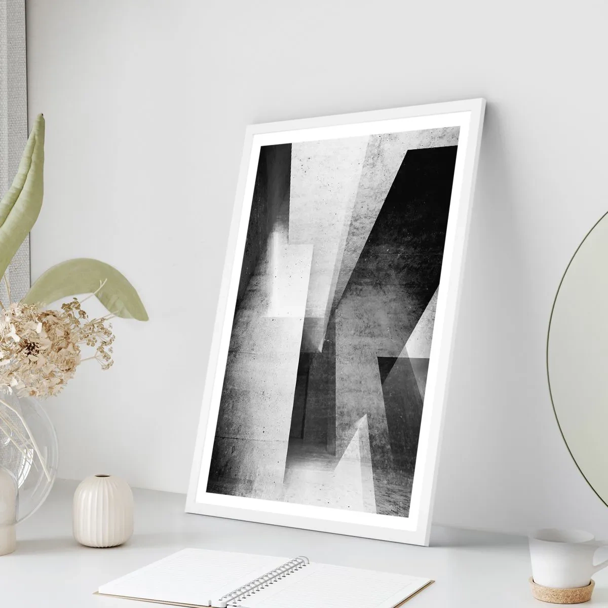 Poster în ramă albă - Structura spațiului - 30x40 cm