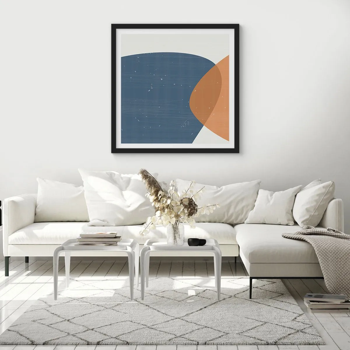 Poster în ramă neagră - Ovale și influențe - 50x50 cm