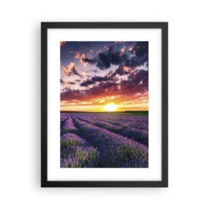 Poster în ramă neagră - Lumea lavandei - 30x40 cm