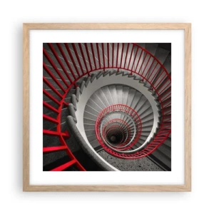 Poster în ramă de stejar deschis - Jocuri arhitecturale - 40x40 cm