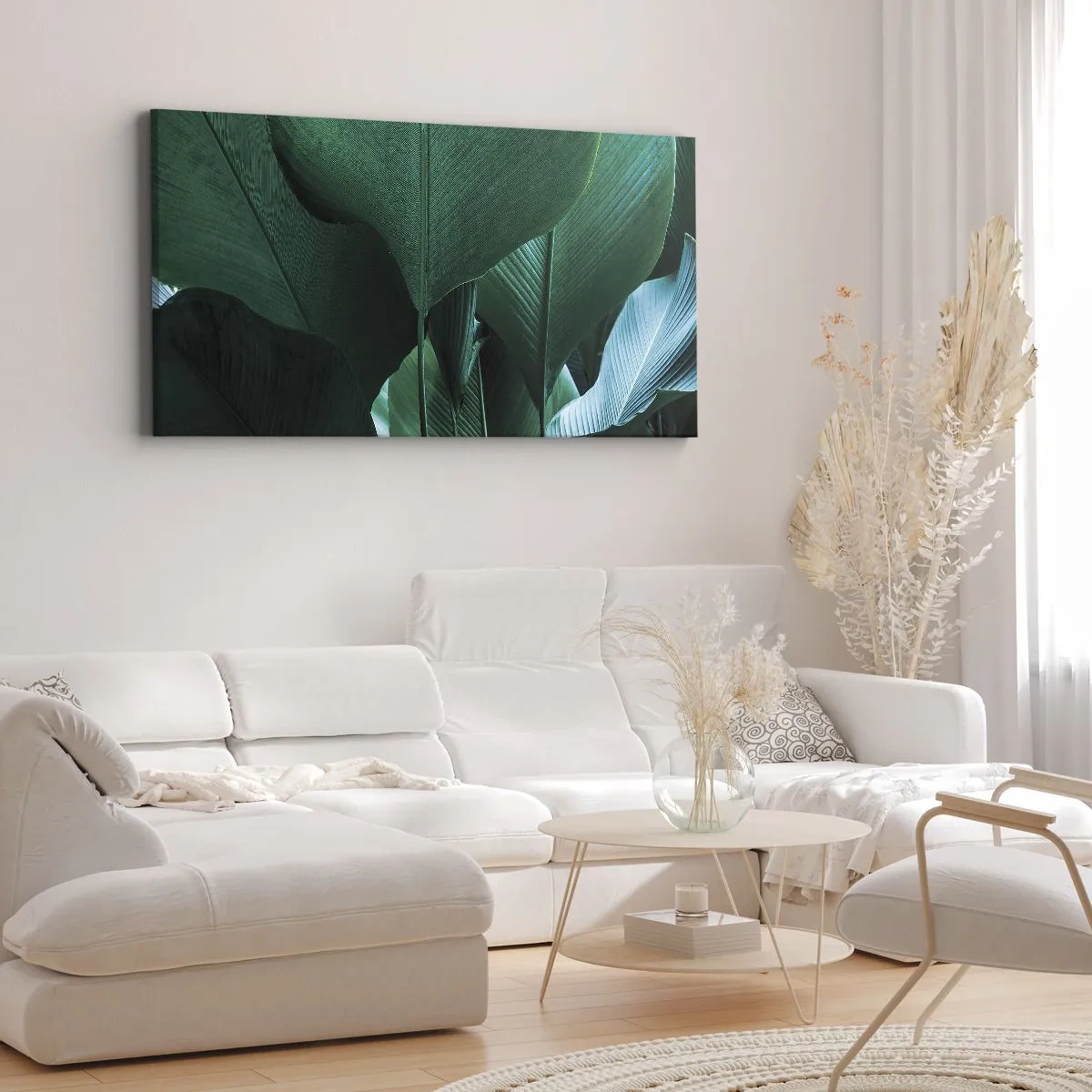 Tablou pe pânză - Cu frunza la lumină - 100x40 cm