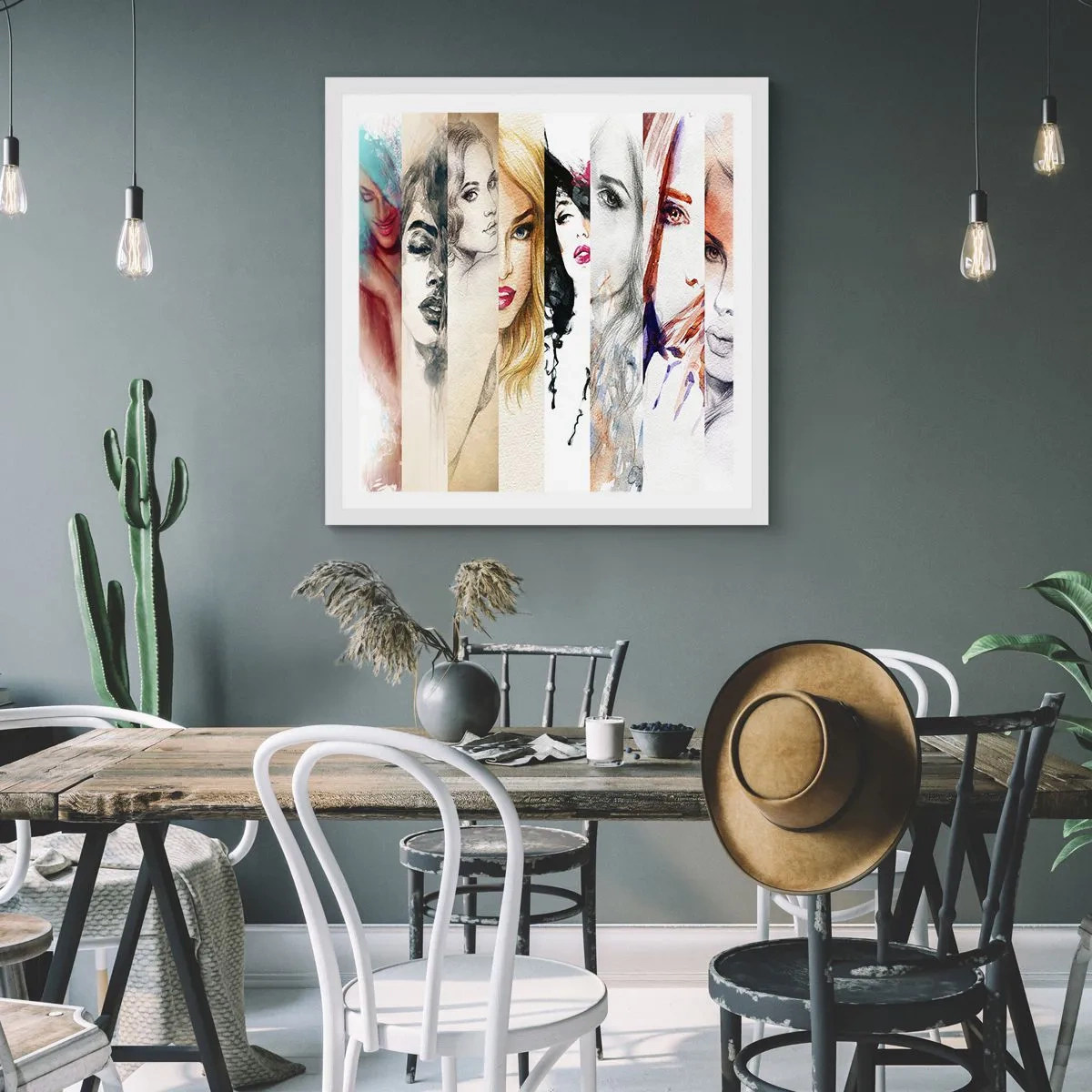 Poster în ramă albă - Și întotdeauna ești TU - 50x50 cm