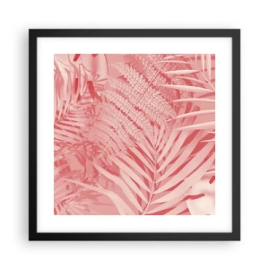 Poster în ramă neagră - Conceptul roz - 40x40 cm